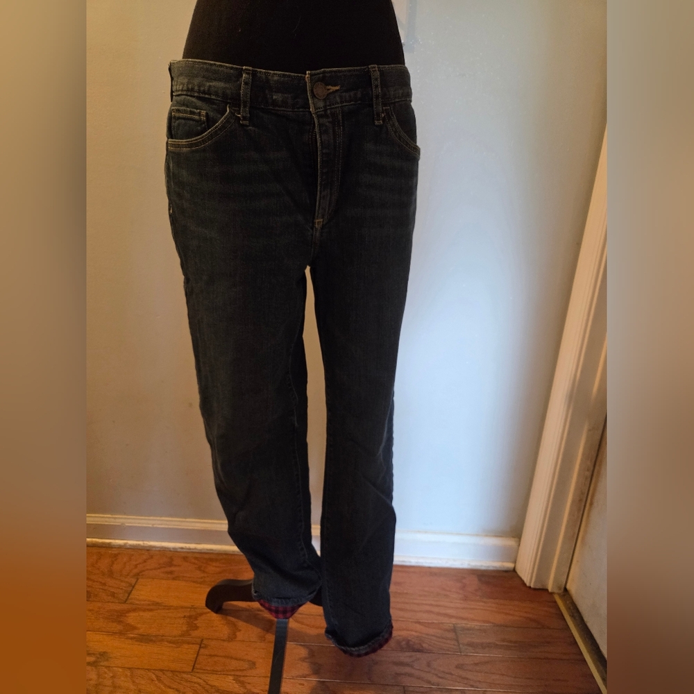 Eddie Bauer Women's Dark Blue Boyfriend Jeans